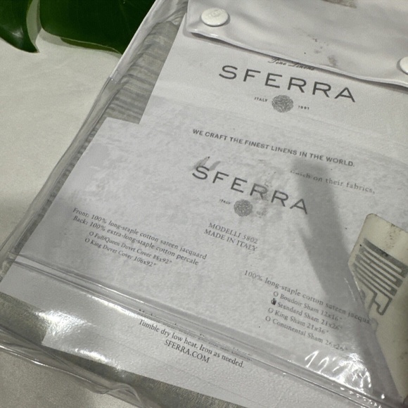 NIB‎ $155 Sferra Modelli Standard Sham ( 1 ) in Aquamarine - Picture 3 of 15